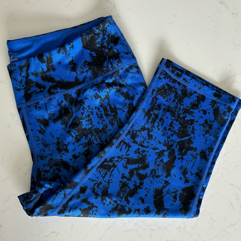 Z by Zella | Royal Blue and Black Crop Leggings | Size XL